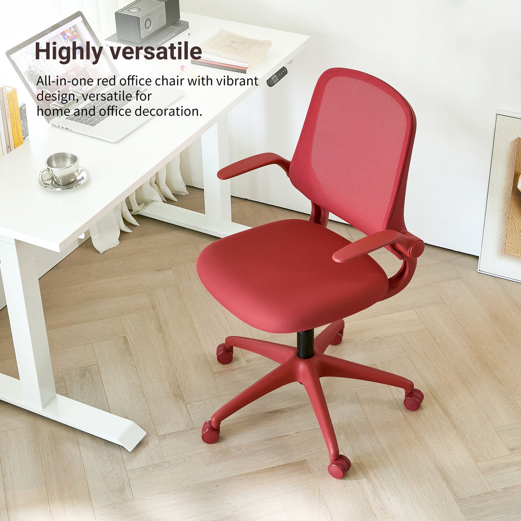 Ergonomic Color Office Chair 350LBS, Home Office, Mesh Back, Integrated Molded Foam, Comfortable Sitting, Flipping Armrest, F