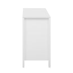 U_STYLE Sideboard with Wave Design - 3 Adjustable Shelves, 3 Drawers & Soft-Close Doors, Storage Console Table with Metal Handles, Suitable for Study, Hallway and Living Room, 3 Colors - Grand Goldman Shop