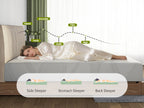 Twin Size Memory Foam Mattress,12 Inch Bed Mattress,with Cooling Green Tea Gel, CertiPUR-US Certified,White - Grand Goldman Shop