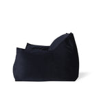 Allea Velveteen Bean Bag Chair with Armrests, Midnight Blue, Velvet, 40x40x32 inches - Grand Goldman Shop