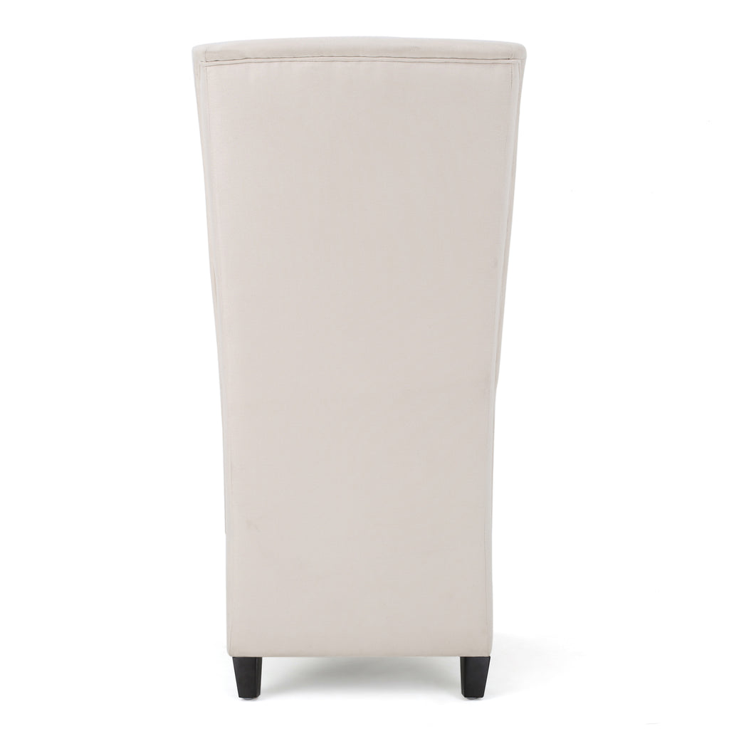 Alight Upholstered Dining Chair with High Back and Birch Wood Legs, Beige - Grand Goldman Shop