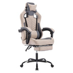 Gaming Chair with Massage,Ergonomic PC Gaming Chair with Footrest Comfortable Headrest and Lumbar Support,High Back PVC Leath