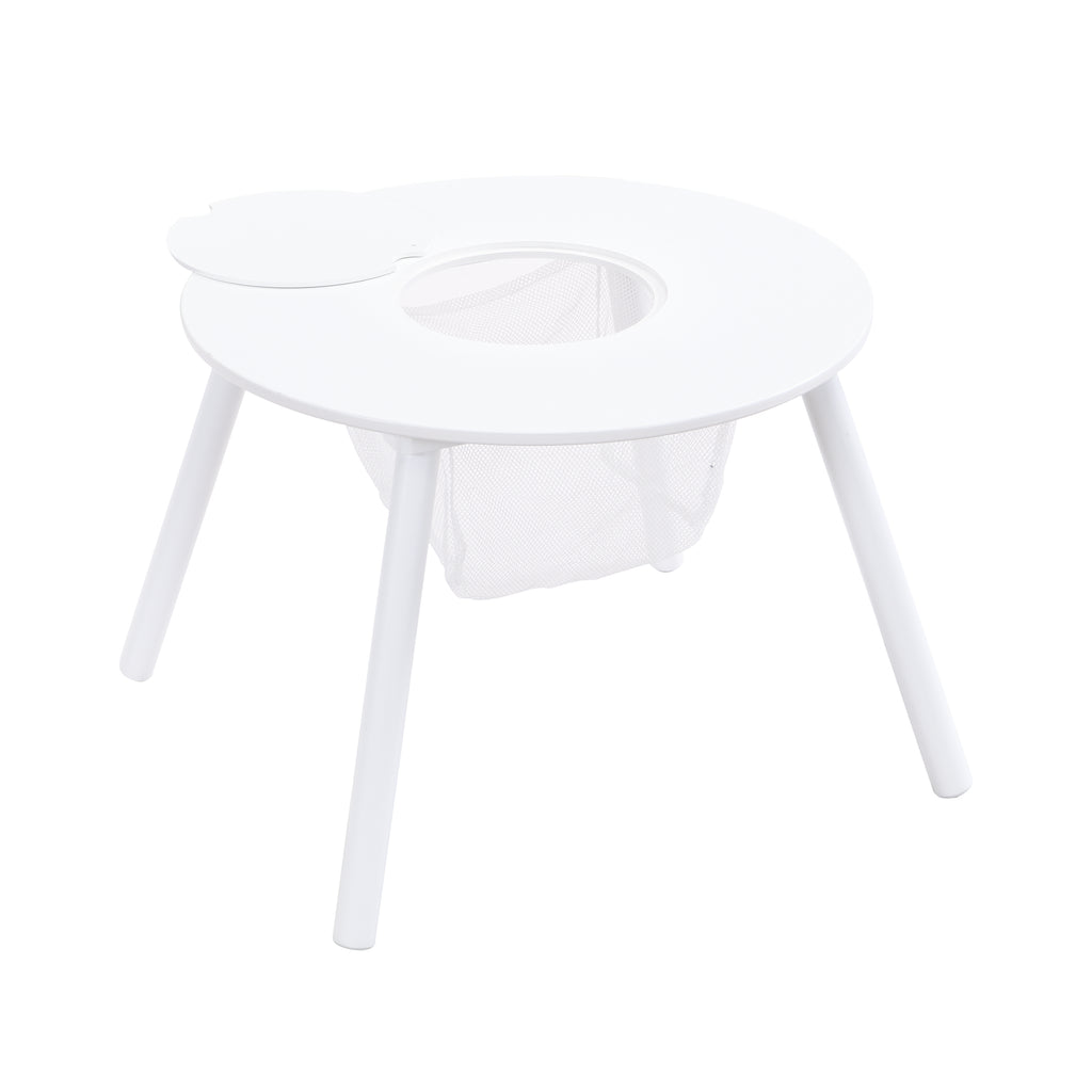 Children's White Panel Table with 4 Chairs Set, Multi-Functional MDF Design | Premium Home Decor - Grand Goldman