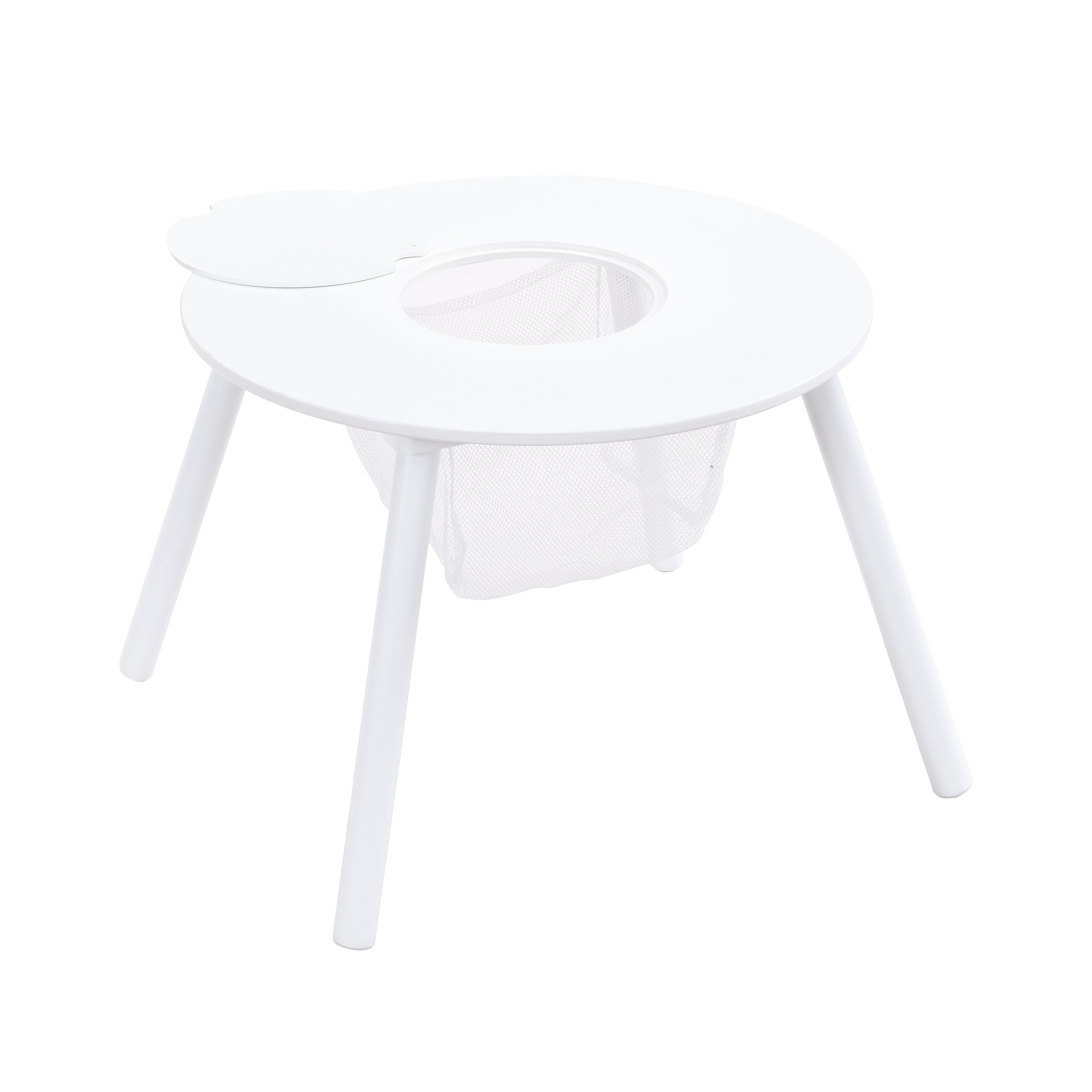 Children's White Panel Table with 4 Chairs Set, Multi-Functional MDF Design | Premium Home Decor - Grand Goldman