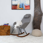 Chloe Mid Century Modern Rocker Livingroom And Bedroom Chair - Grand Goldman Shop