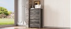 4PCS Bedroom Sets, Wooden Queen Size Bed Frame with Storage Headboard and Charging Station, 2 Nightstands with 2 Drawers, 1 Dresser with 5 Drawers, Antique Gray - Grand Goldman Shop