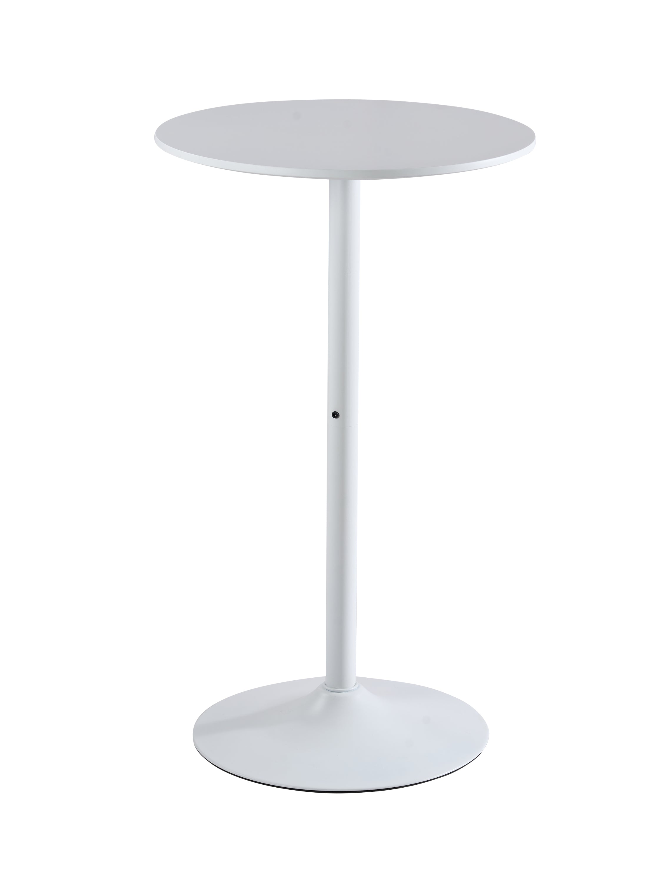 White Round Bar  Table, modern dining table, dining table, MDF tabletop and iron-painted matte base, round dining table, medieval living room coffee table (24 inches), family kitchen, small space - Grand Goldman Shop