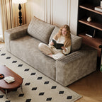 71' 3Setaser Sofa,Corduroy Fabric,Deep Seat Couches,Comfy Loveseat Sofa,No Assembly,1pcs for Living room, Bedroom,Conference room ,Apartment,Camel - Grand Goldman Shop