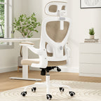 Ergonomic Office Chair, Home Office Desk Chair with Headrest, High Back Computer Chair with Armrests and Adjustable Lumbar Su