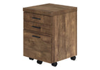 File Cabinet, Rolling Mobile, Storage Drawers, Printer Stand, Office, Work, Brown Laminate, Contemporary, Modern - Grand Gold