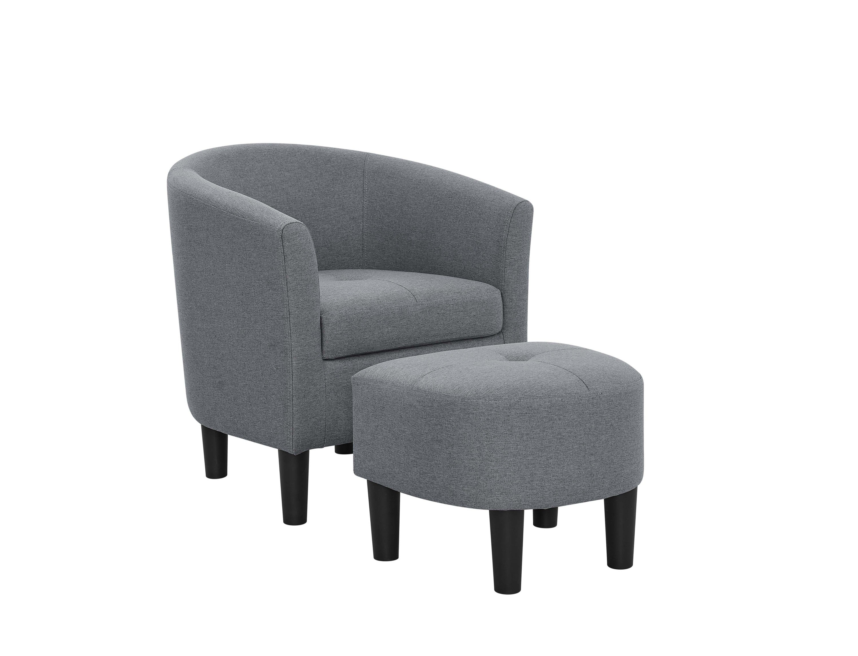 Moss 25.5' Wide Polyester Barrel Chair and Ottoman - Grand Goldman Shop