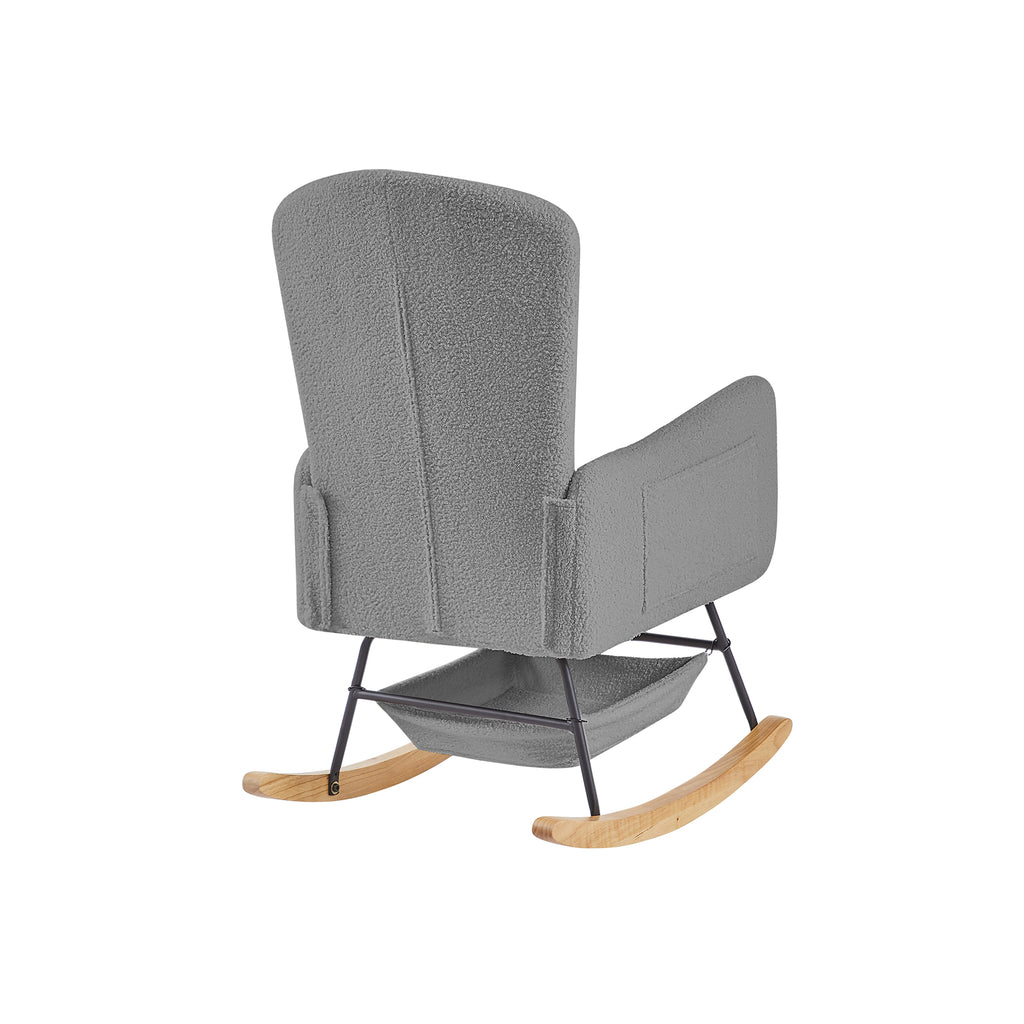 Grey Teddy Rocking Armchair - Grand Goldman Shop