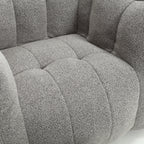 Soft Chenille Bean Bag Chair with High Resilient Foam for Living Room and Bedroom, Comfortable Square Lazy Sofa with Footstool for Adults - Grand Goldman Shop