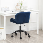 Eldon Diamond Tufted Adjustable Swivel Office Chair, Blue | Premium Home Decor - Grand Goldman