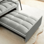3-in-1 Sofa Bed, Convertible Sleeper Chair Sofa Bed Adjustable Pull Out Sleeper Chair Bed Multi-Pockets Folding Sofa Bed for Living Room Bedroom Small Space (Grey) - Grand Goldman Shop