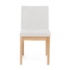 Contemporary Dining Chair Set of 2 with Upholstered Fabric and Rubberwood Legs in Light Beige - Grand Goldman Shop