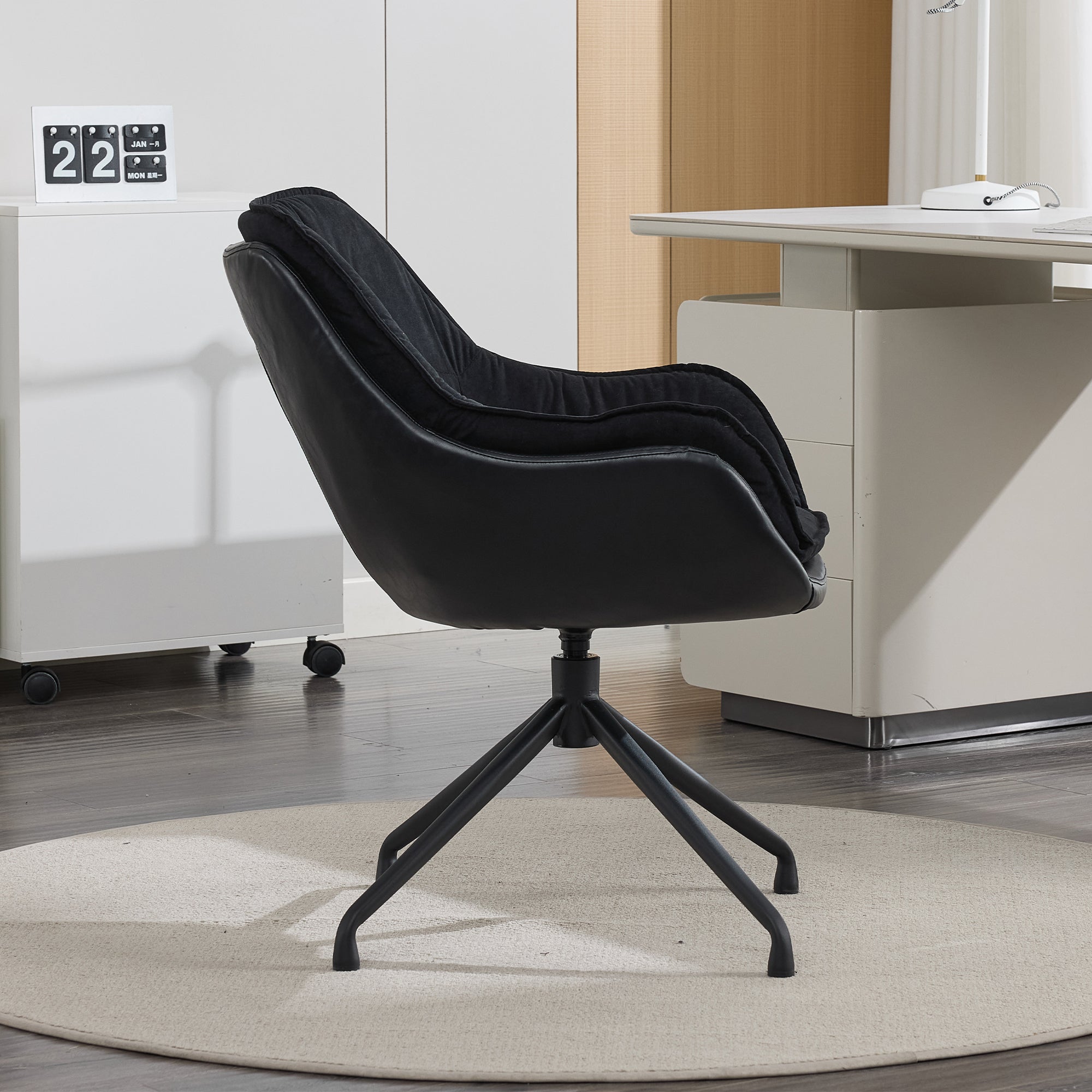 Modern Faux Leather Office Chair, Ergonomic Executive Desk Chair with High Back and Adjustable Features | Premium Home Decor 
