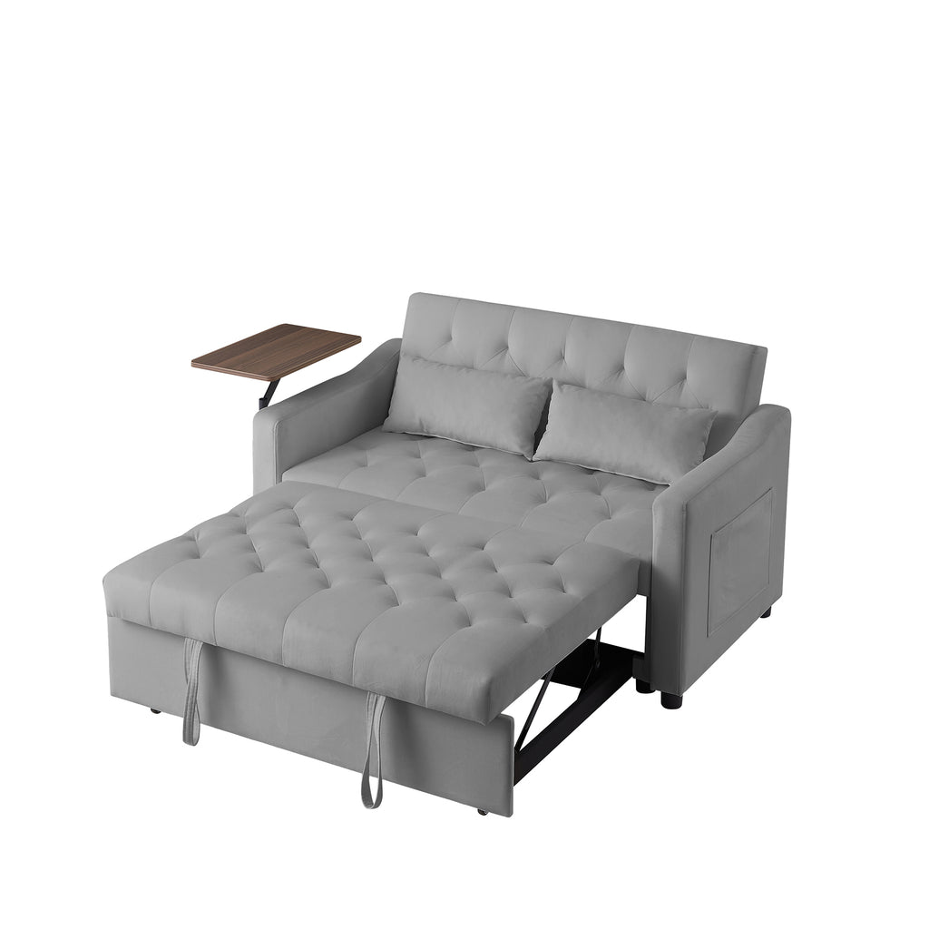 GREY VELVET SOFA BED - Grand Goldman Shop