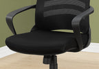 Office Chair, Adjustable Height, Swivel, Ergonomic, Armrests, Computer Desk, Work, Black Mesh, Black Metal, Contemporary, Mod