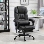 Vinsetto High Back Massage Office Chair with 6 Vibration Points, PU Leather Reclining Computer Chair, Ergonomic Office Chair 