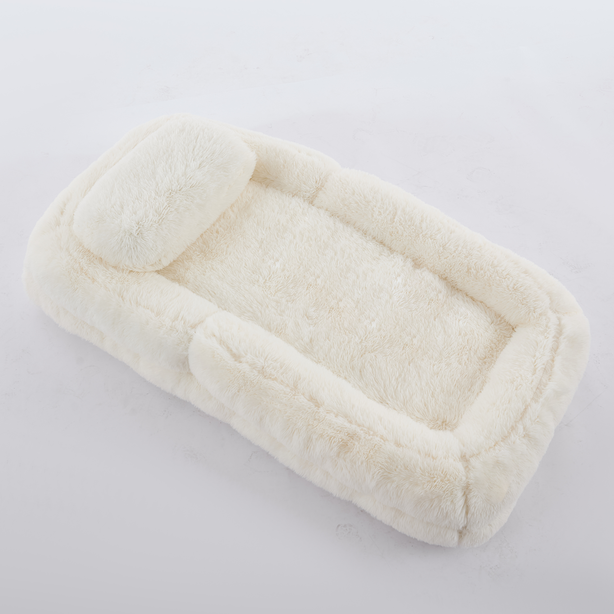 [NEW ARRIVED] [VIDEO PROVIDED] Human Dog Bed,Lazy Sofa,5-Position Adjustable Convertible,Floor Gaming Chair,bedroom, living room,Suitable for gaming, meditation,relaxation,Plush Fabric,Beige - Grand Goldman Shop