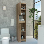 Ibis Linen Cabinet, Double Doors, Four Interior  Shelves, Two Cabinets  -Light Oak - Grand Goldman
