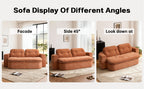 Modern Floor Sofa with 2 Pillows,Convertible Corduroy Fabric Foam-Filled Sleeper Sofa Bed, no assembly required,Convertible Sofa Cushion Unfolds into Quilt,Folding Mattress for Living Room,Playroom - Grand Goldman Shop