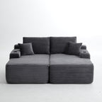 69'Cloud Sectional Couch, L-Shape Chaise with R-Shape Chaise with Deep Seat and Comfortable 2 Seater Couch for Modern Living Room,(Plush Fabric),Grey - Grand Goldman Shop