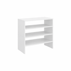 FM FURNITURE Berlin Shoe Rack with Open Shelves,  Ideal for Modern Home Spaces, White - Grand Goldman Shop