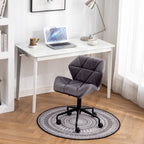 Eldon Diamond Tufted Adjustable Swivel Office Chair, Gray - Grand Goldman