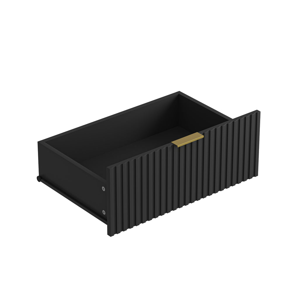 Modern 8 Drawers Dresser Chests for Bedroom,47.2' Wide Wood Chest of Drawers with Gold Metal Handle,Drawer Organizer for Bedroom,Living Room,Hallway and Entryway,Black - Grand Goldman Shop