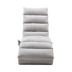 Light Grey Linen Massage Chaise Lounge Indoor with Remote Control, Ergonomic Electric Massage Lounger with 5 Modes - Grand Goldman Shop
