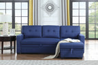 Upholstered Pull out Sectional Sofa with Chaise - Grand Goldman Shop