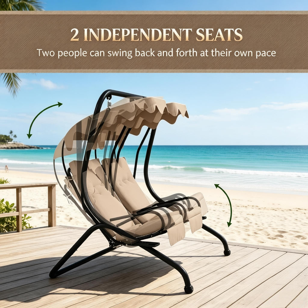 Garden Swing Chair,Outdoor Swing Chair,Two-Person Porch Swing Chair - Grand Goldman Shop