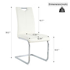Modern Dining Chairs with Faux Leather Padded Seat Dining Living Room Chairs Upholstered Chair with Chrome Metal Legs Design for Kitchen, Living, Bedroom, Dining Room Side Chairs Set of 4 - Grand Goldman Shop