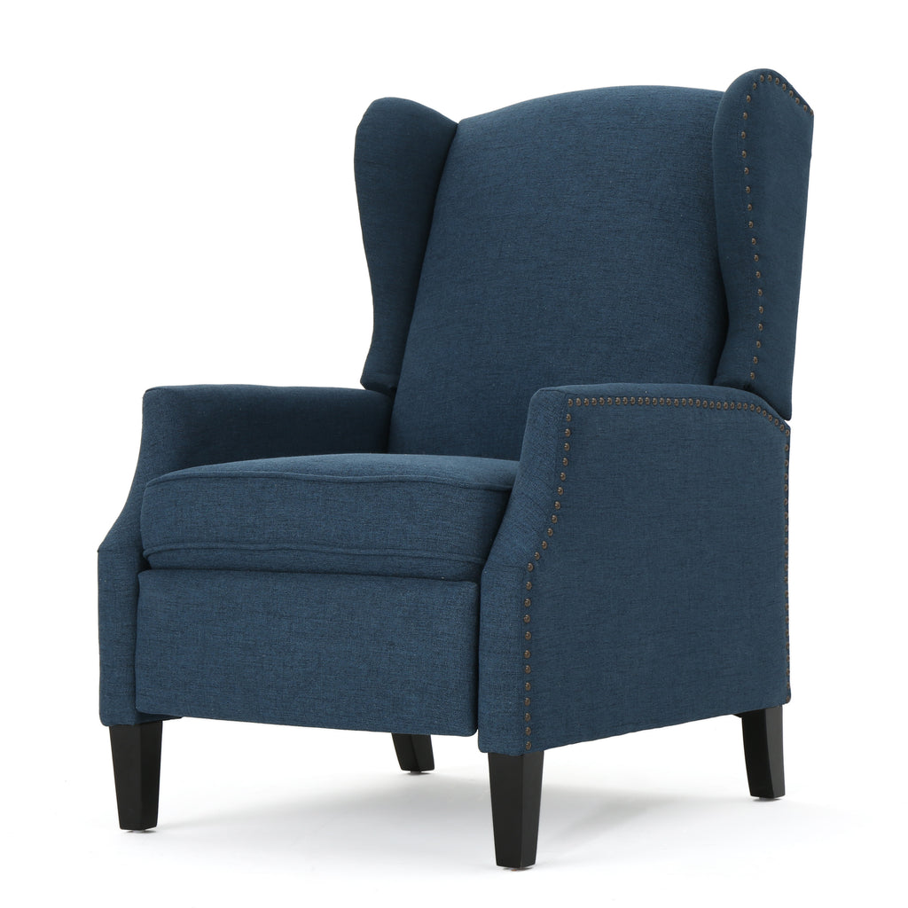 Westeros Wing Back Fabric Upholstered Recliner - Grand Goldman Shop