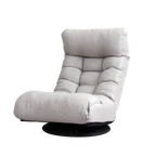 Japanese-Style  Gray with Metal Frame Adjustable Reclining Floor Chair – Tatami Lazy Sofa for Balcony or Bedroom - Grand Goldman Shop