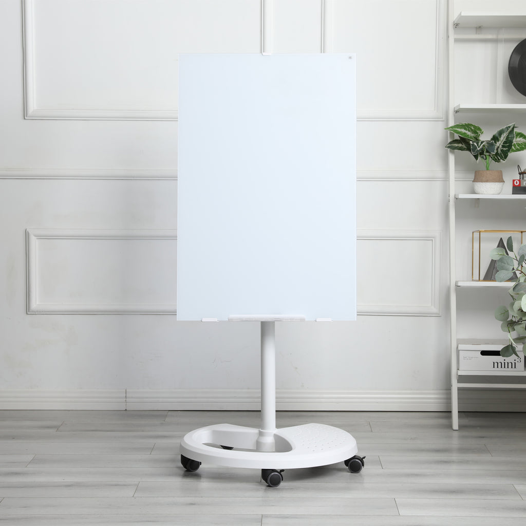 Removable Adjustable Height Tempered Glass Whiteboard, Magnetic Dry Erase Whiteboard, 36' x 24', Home School Supplies or Home Office Decor Includes 2 Magnets 2 Markers 1 Eraser - Grand Goldman Shop