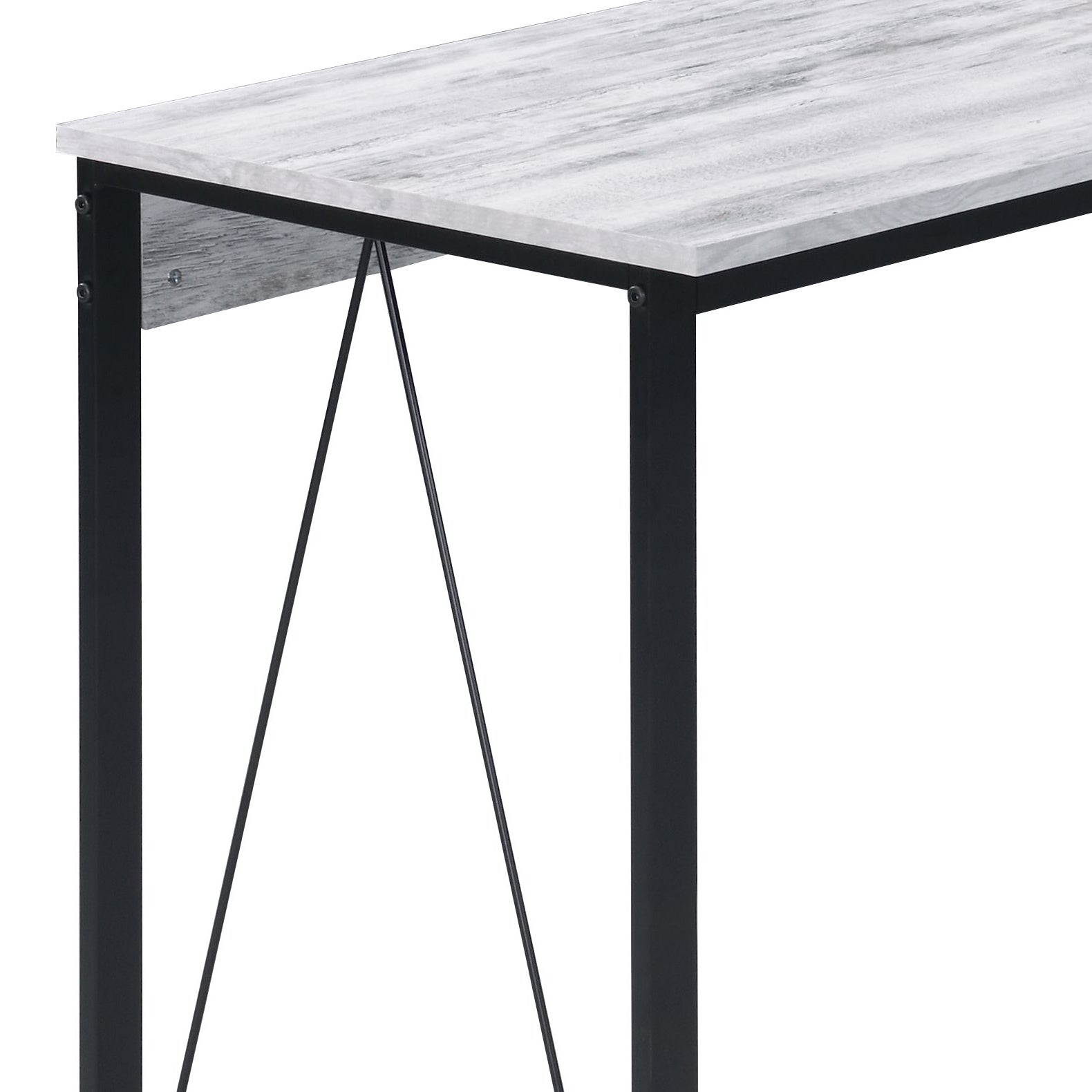 Zaidin Antique White& Black Finish Writing Desk - Grand Goldman
