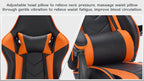 Gaming Chair with Footrest, Ergonomic Computer Chair with Headrest and Lumbar Support, Breathable Material Height Adjustable 