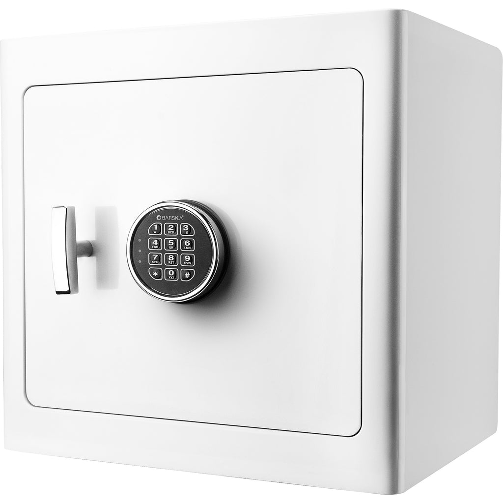 1.01 CUBIC FT WHITE JEWELRY SAFE | Premium Home Decor - Grand Goldman