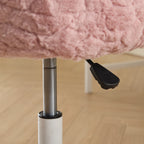 A&A Furniture Office Chair,Artificial rabbit hair Home Office Chair with Metal Base,Adjustable Desk Chair Swivel Office Chair
