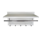 Esyspot Metal Powder Coating Hook Wall Mounted with Shelf White Metal 29.53' - Grand Goldman Shop