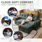 It is a multi-functional sofa, a 77-inch convertible sofa bed, and a 2-in-1 piece suitable for both sitting and lying down. Made of  Chenille fabric, it is suitable for living rooms, bedrooms - Grand Goldman Shop