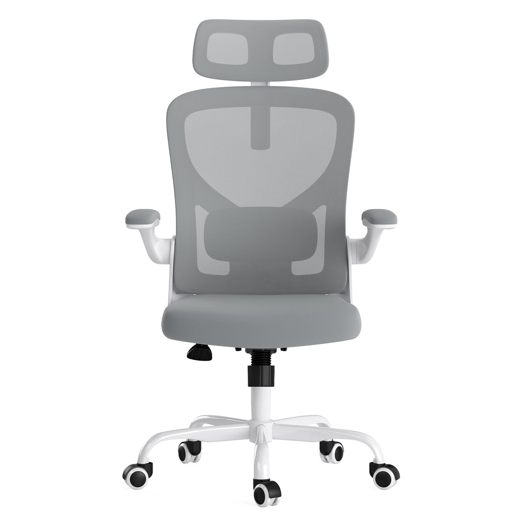 Ergonomic Office Chair, Home Office Desk Chair with Headrest, High Back Computer Chair with Armrests and Adjustable Lumbar Su