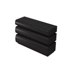 Minimalist Modern 6 Drawer Dresser in Black, Handle-Free Design with Wide Storage, MDF Construction, 43.31 x 15.75 x 29.53 inches - Grand Goldman Shop