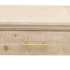 TREXM Unique Retro Silhouette Console Table with Open Style, Two Top Drawers for Entrance, Dinning Room, Living Room (Natural Wood Wash) - Grand Goldman Shop