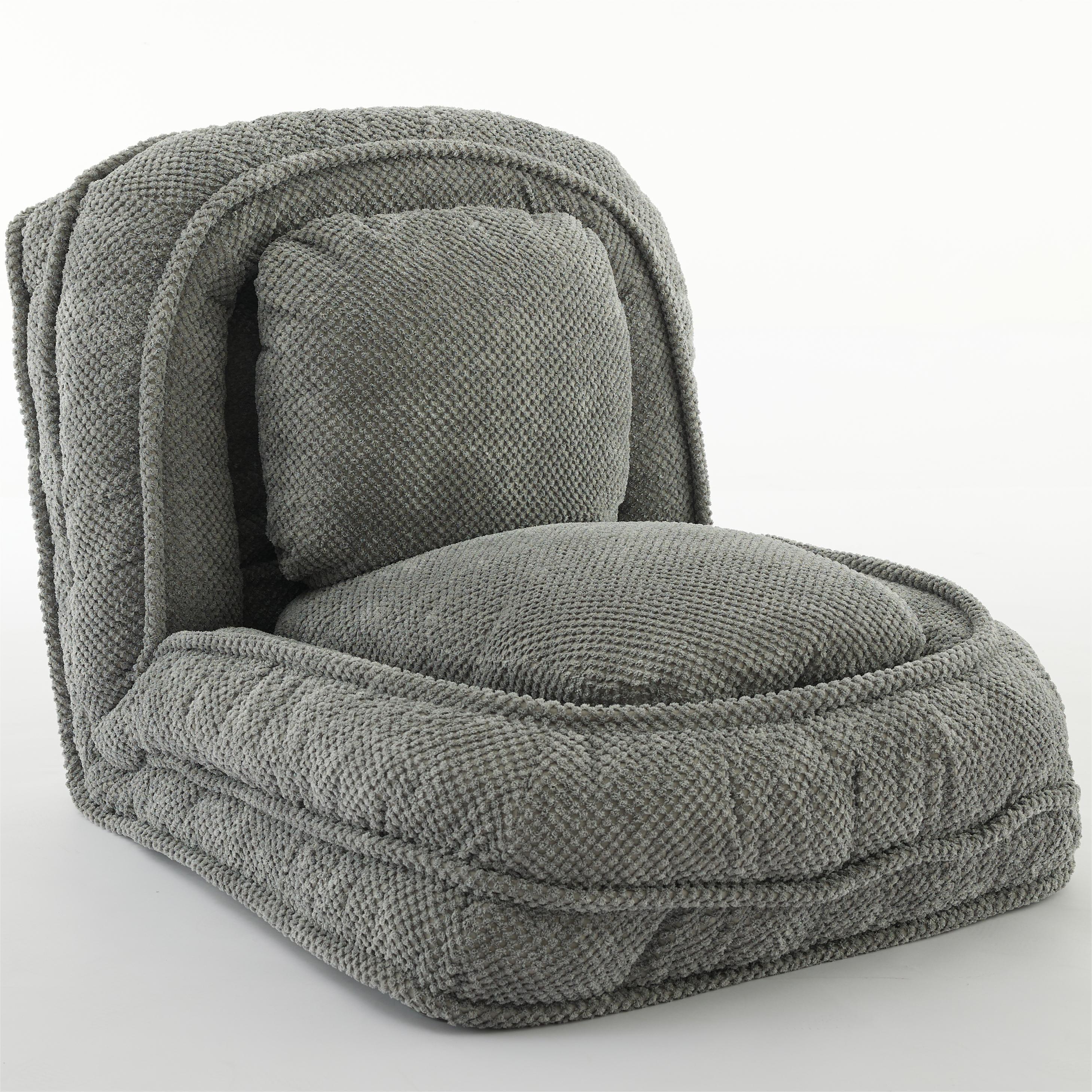 [VIDEO provided] Human Dog Bed ,Lazy Sofa Couch ,5 Adjustable Position,sit,sleep,fold,suit to put in bedroom, living room ,Space Saving Design,Gray - Grand Goldman Shop