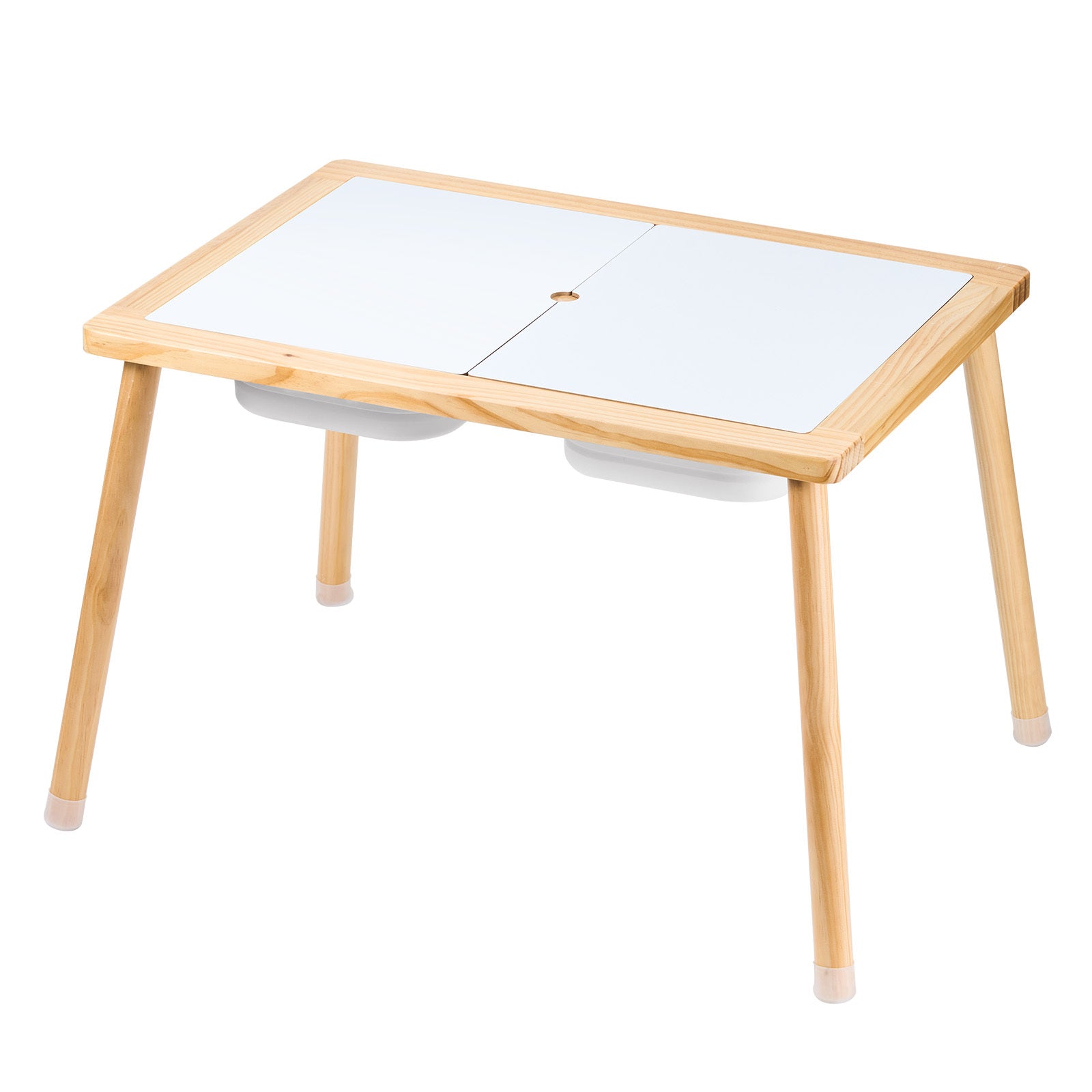Sensory Table for Toddlers, Kids Activity Table with 3 Foldable Storage Bins & Double-Sided Board, Indoor/Outdoor Play Sand a