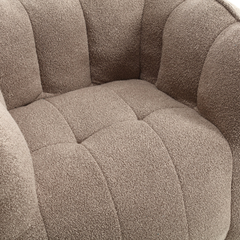 Soft Chenille Bean Bag Chair with High Resilient Foam for Living Room and Bedroom, Comfortable Square Lazy Sofa with Footstool for Adults - Grand Goldman Shop